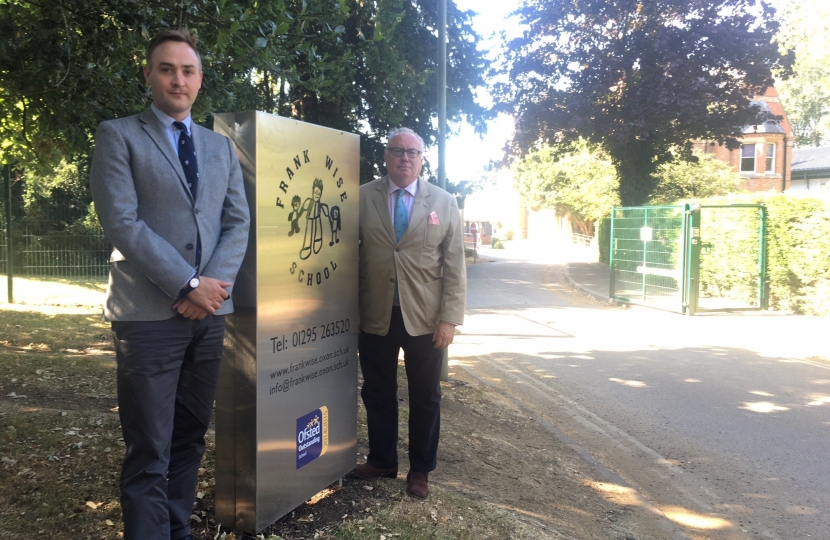 Eddie Reeves and Kieron Mallon at Frank Wise School 