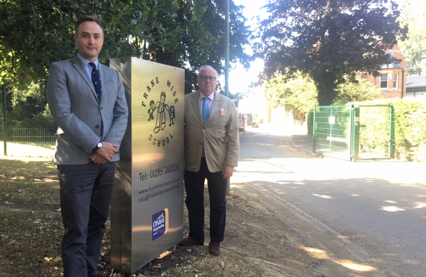 Eddie Reeves and Kieron Mallon at Frank Wise School