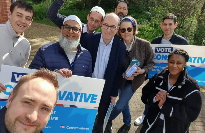 Group of members campaigning