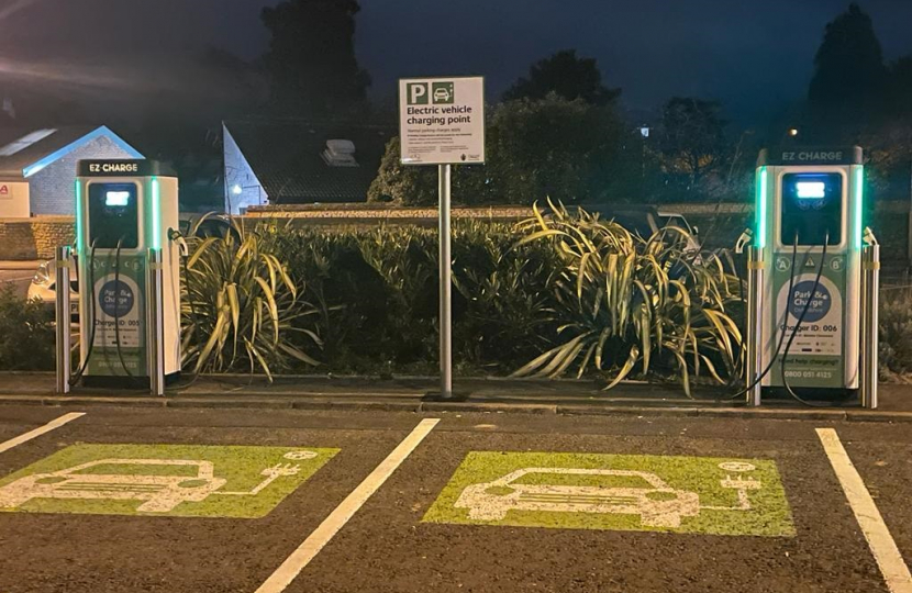 Claremont car park ev chargers