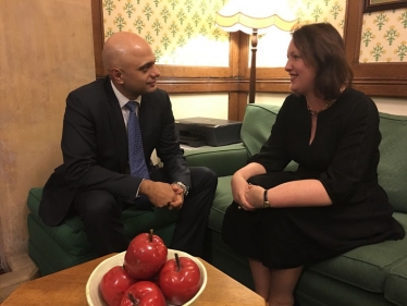 Victoria with Sajid Javid 